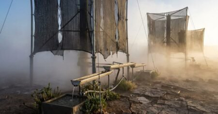No deserto do Atacama, onde quase não chove e aquíferos milenares não se renovam, pesquisadores testam telas que captam água da neblina e levam esperança a 10 mil moradores sem abastecimento