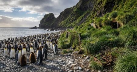 Na ilha Macquarie, a maior colônia de pinguins-rei quase colapsou com a invasão de ratos, gatos e coelhos, mas uma operação rigorosa eliminou os mamíferos e restaurou o ecossistema