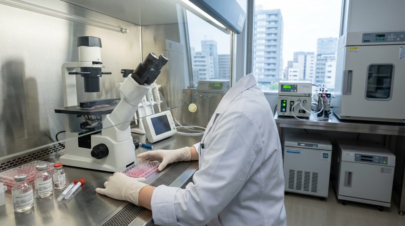 Neurocirurgião prepara material celular para implante cerebral em tratamento de Parkinson no Japão