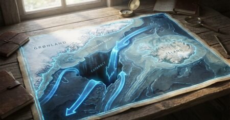 Maior cachoeira do planeta não fica na superfície, ciência confirma queda submersa no Atlântico Norte com mais de 3 km e vazão colossal