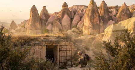 Sob as chaminés de fadas da Capadócia, a cidade subterrânea de Derinkuyu intriga com 18 níveis a 85 m de profundidade, espaço para 20 mil pessoas e séculos de história escondida