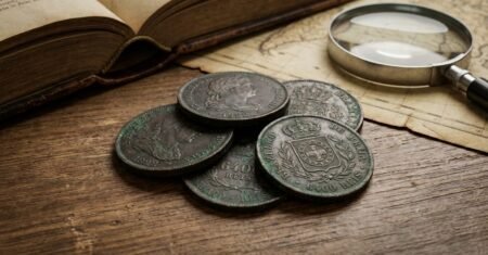 Fortunas escondidas em réis, moedas raras do Brasil disparam em leilões e colecionadores pagam milhões por peças como a coroação de D. Pedro I