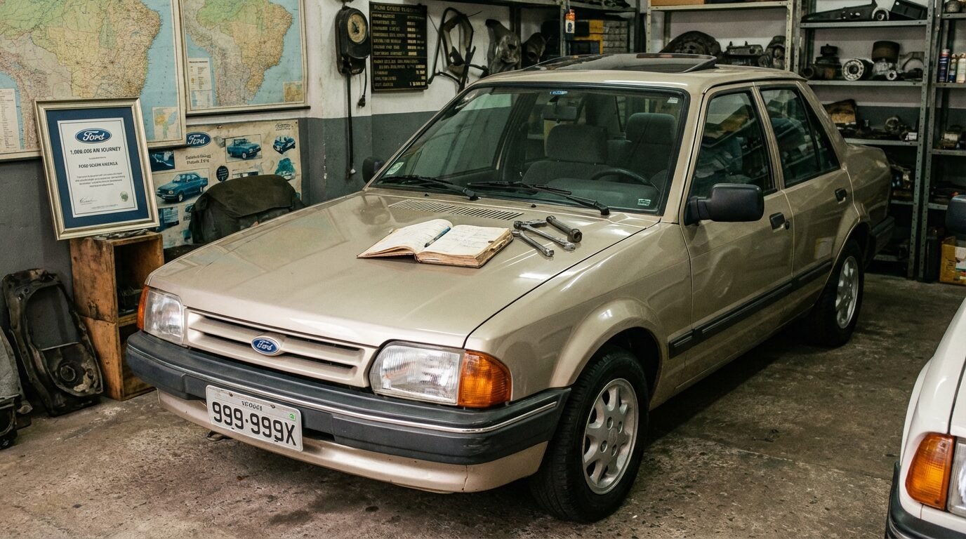 Ford Verona GLX 1990 de Creso Peixoto, reconhecido por ultrapassar 1 milhão de quilômetros no Brasil