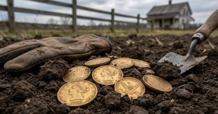 Tesouro no quintal vira história milionária, fazendeiro encontra moedas de ouro de 1863 avaliadas em R$ 18 milhões e reacende mistério da Guerra Civil Americana