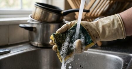 Esponjas de cozinha acumulam germes perigosos em poucos dias, veja como desinfetar com micro-ondas ou alvejante e quando trocar com segurança